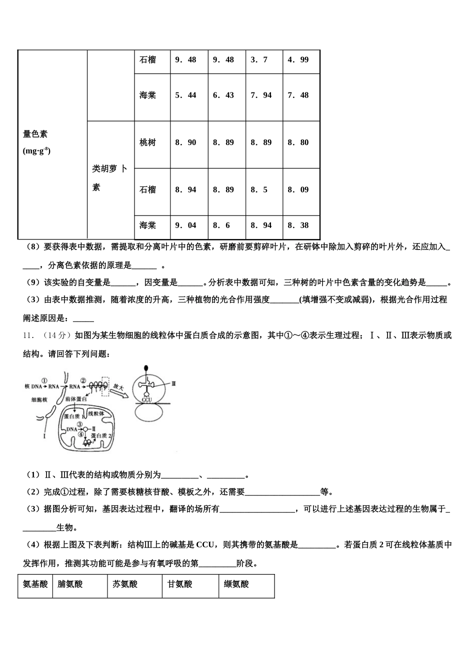 福建省上杭县一中2025届高一下生物期末联考试题含解析_第3页