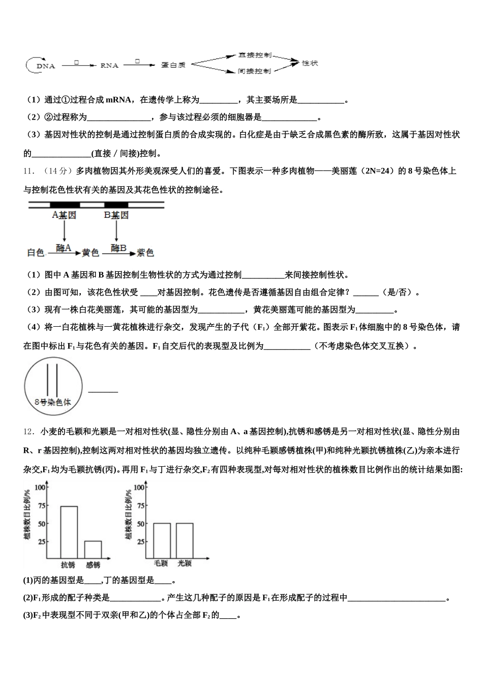 福建厦门大同中学2025届生物高一第二学期期末考试模拟试题含解析_第3页