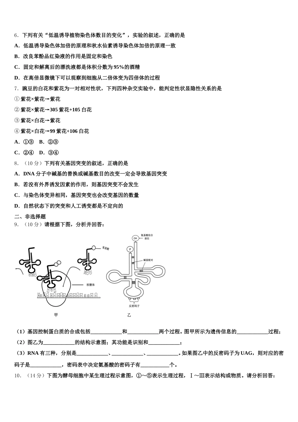 福建省华安一中2025年高一下生物期末复习检测模拟试题含解析_第2页