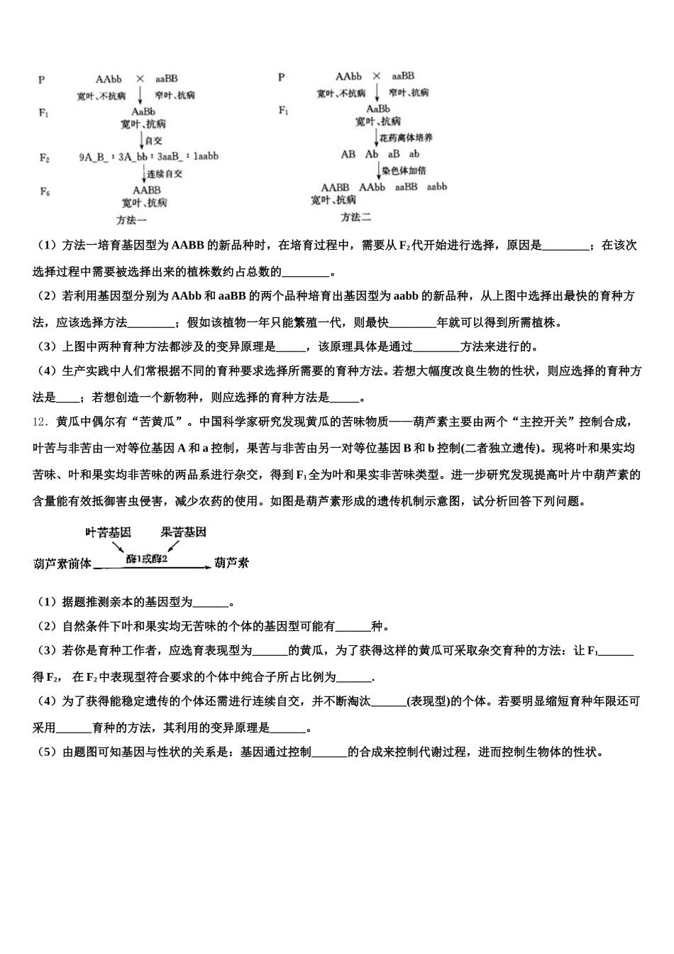 2025届福建省海滨学校、港尾中学高一下生物期末监测模拟试题含解析_第3页