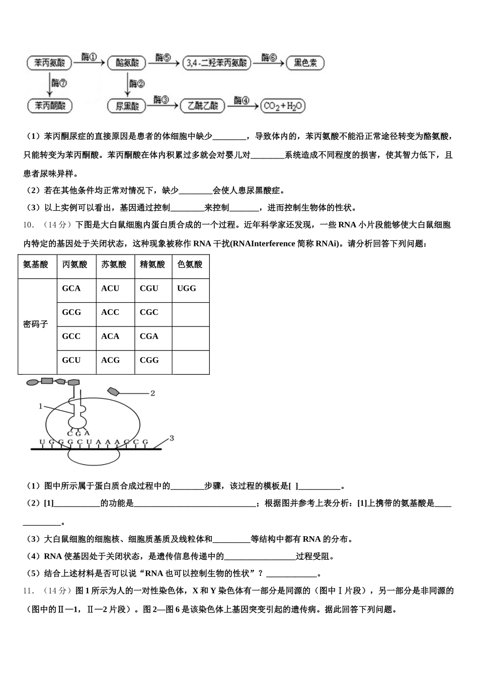 2025年福建省平和县一中高一下生物期末复习检测模拟试题含解析_第3页