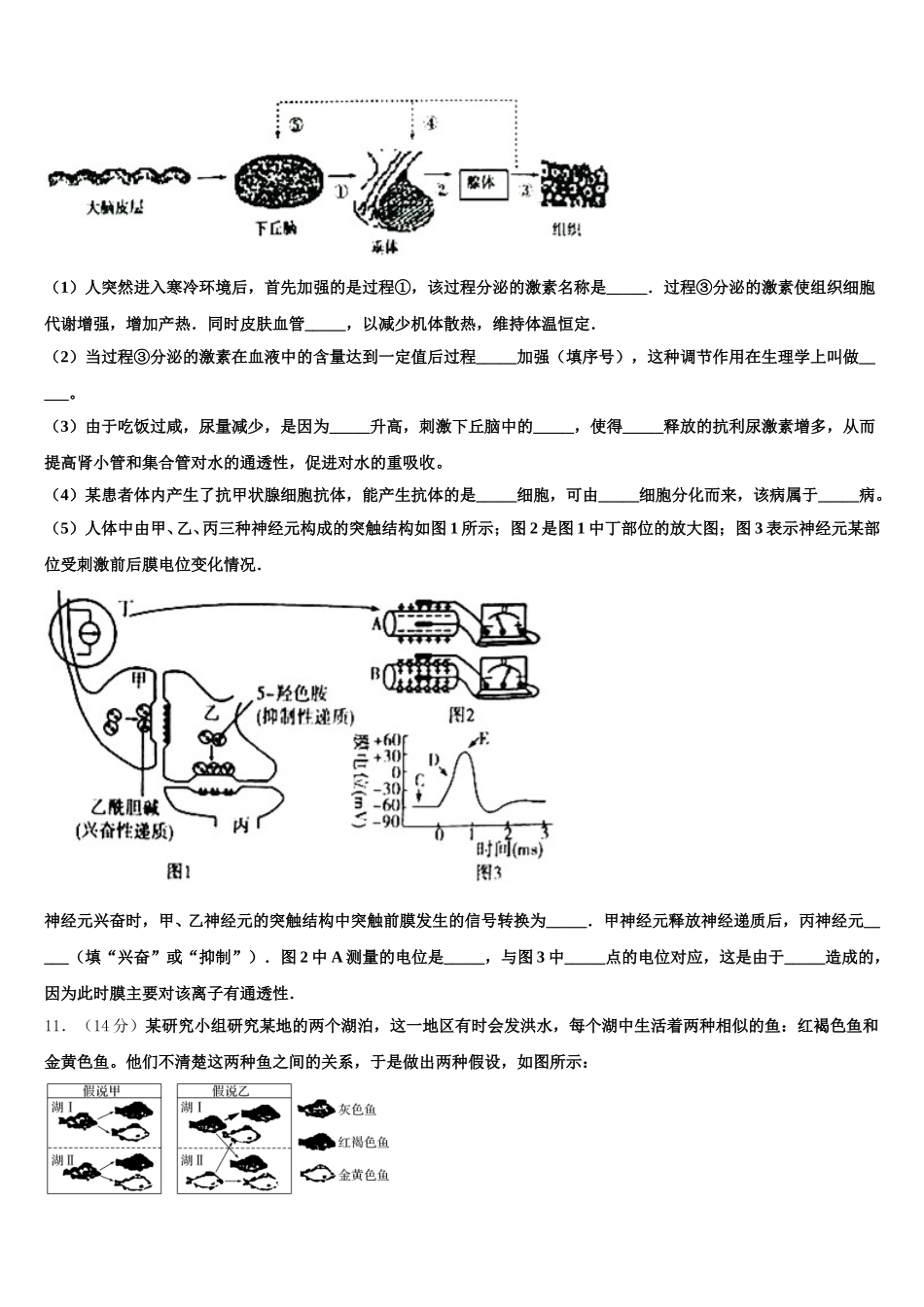 2025年福建省龙岩市非一级达标校高一生物第二学期期末预测试题含解析_第3页