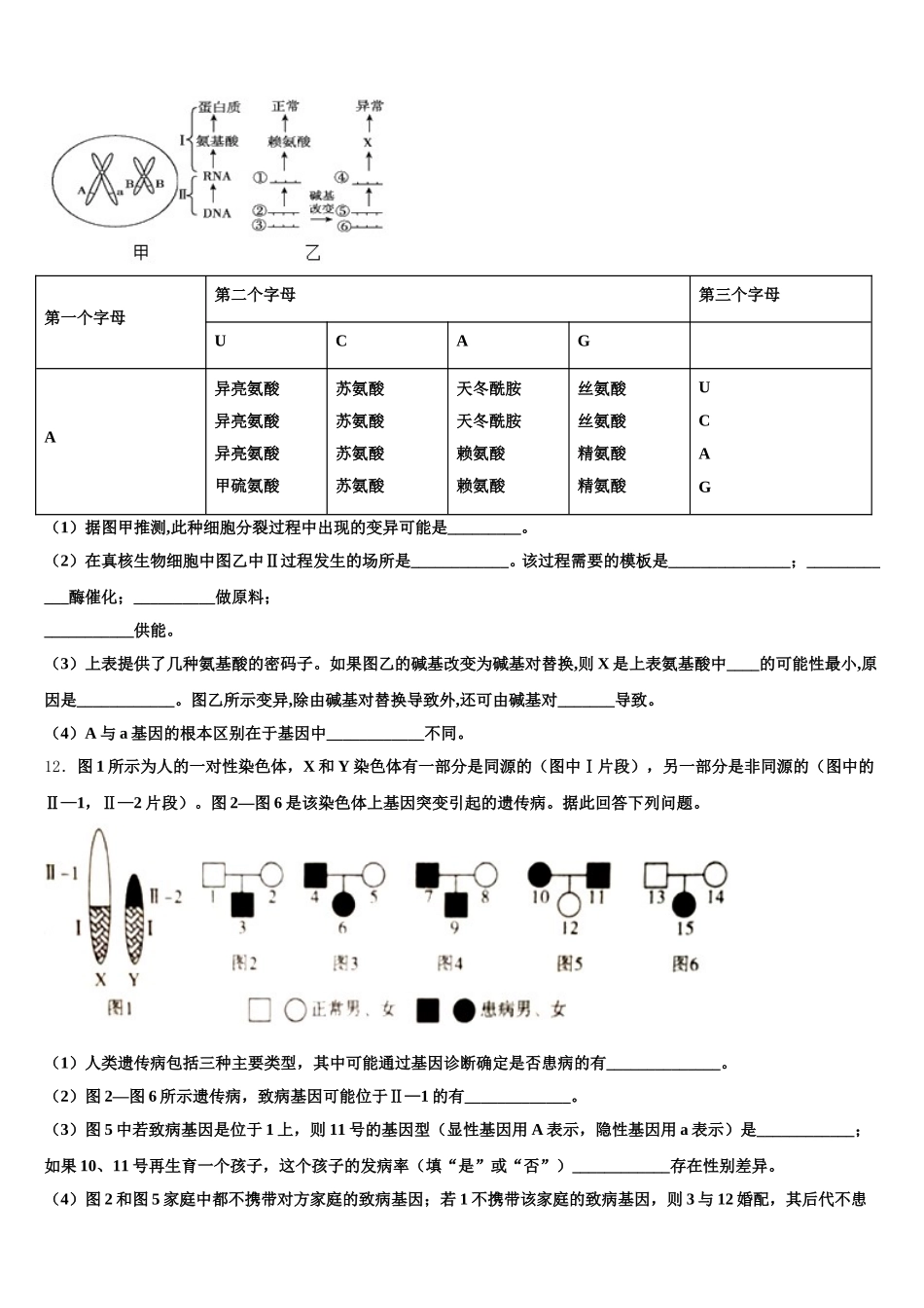 福建省福州市平潭县新世纪学校2025届高一下生物期末质量跟踪监视模拟试题含解析_第3页