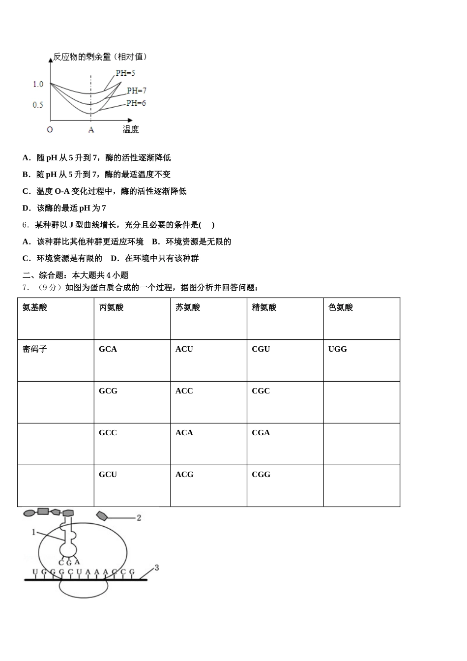 吉林省长春汽车经济技术开发区第六中学2025届高一下生物期末监测试题含解析_第2页