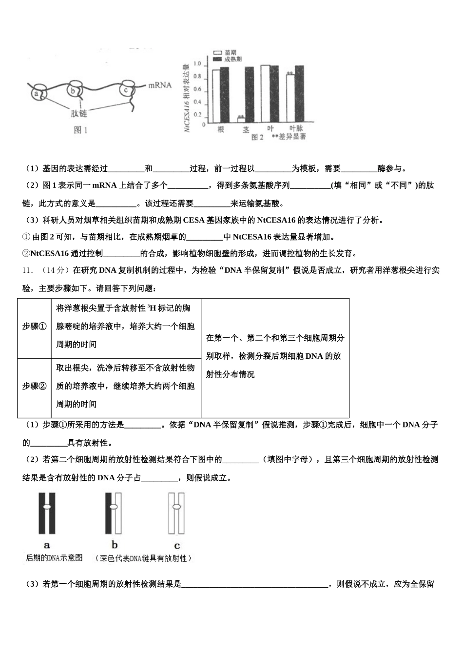 吉林省白山市2025届生物高一下期末达标检测试题含解析_第3页