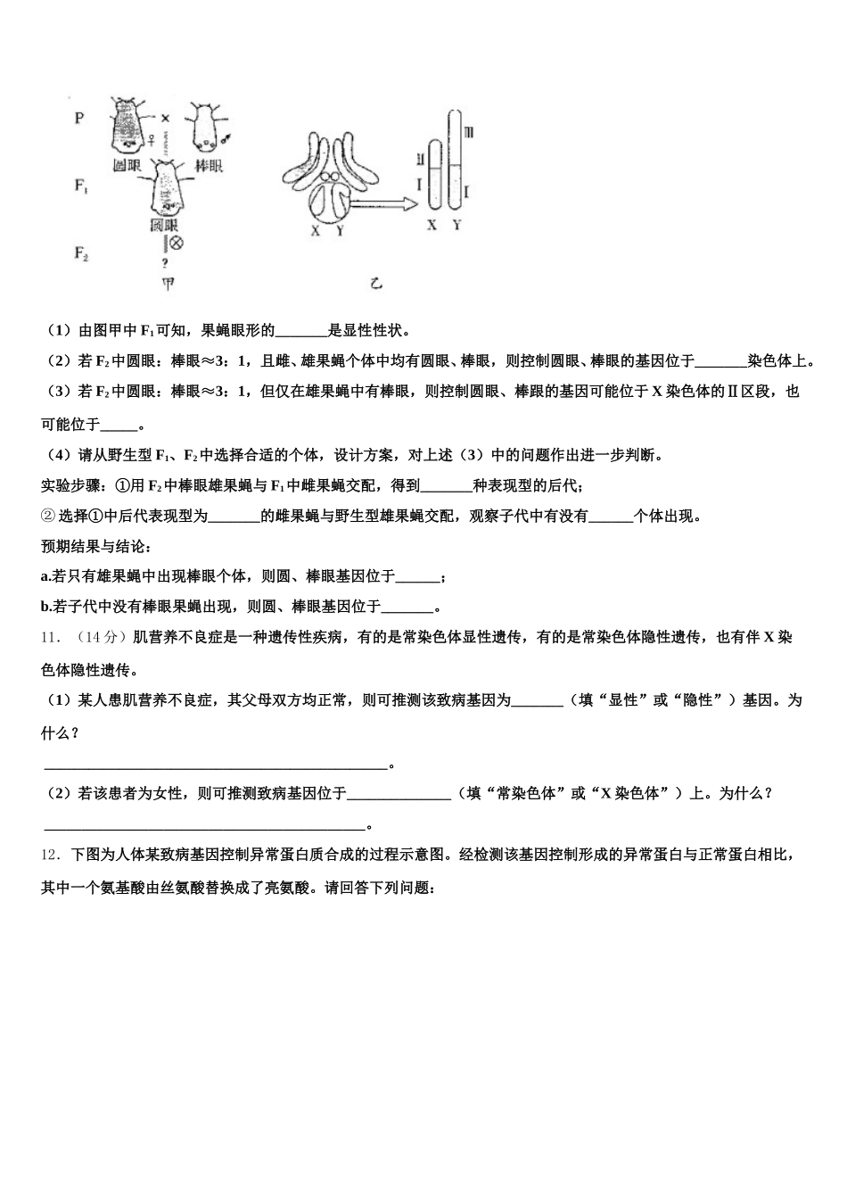 吉林省农安县普通高中2025年高一下生物期末检测模拟试题含解析_第3页