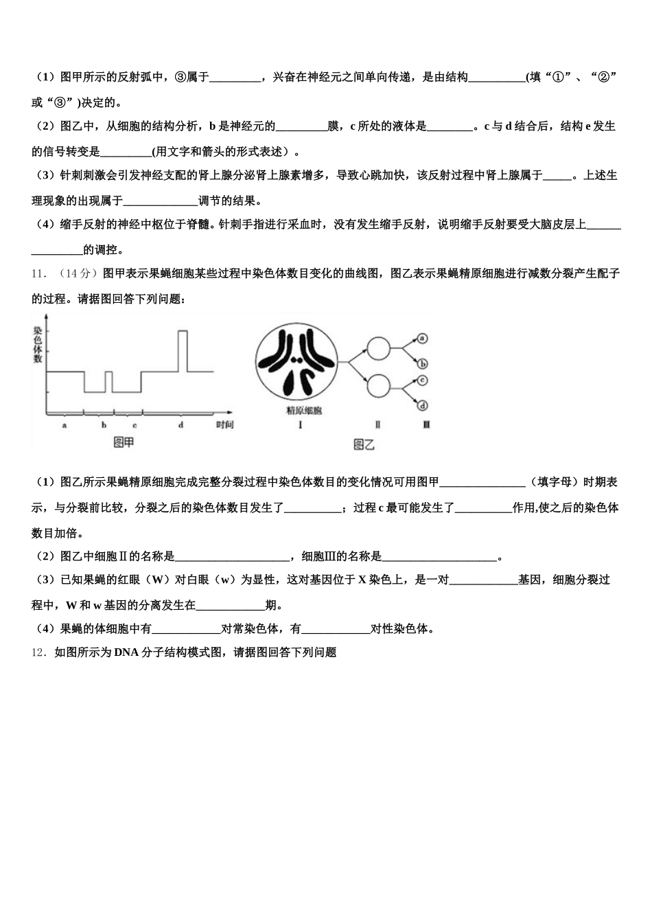 2024-2025学年吉林省长春市一五一中高一下生物期末考试试题含解析_第3页