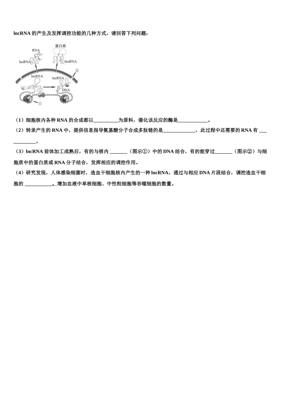 吉林省长春市东北师大附中净月校区2025届生物高一第二学期期末联考试题含解析_第3页