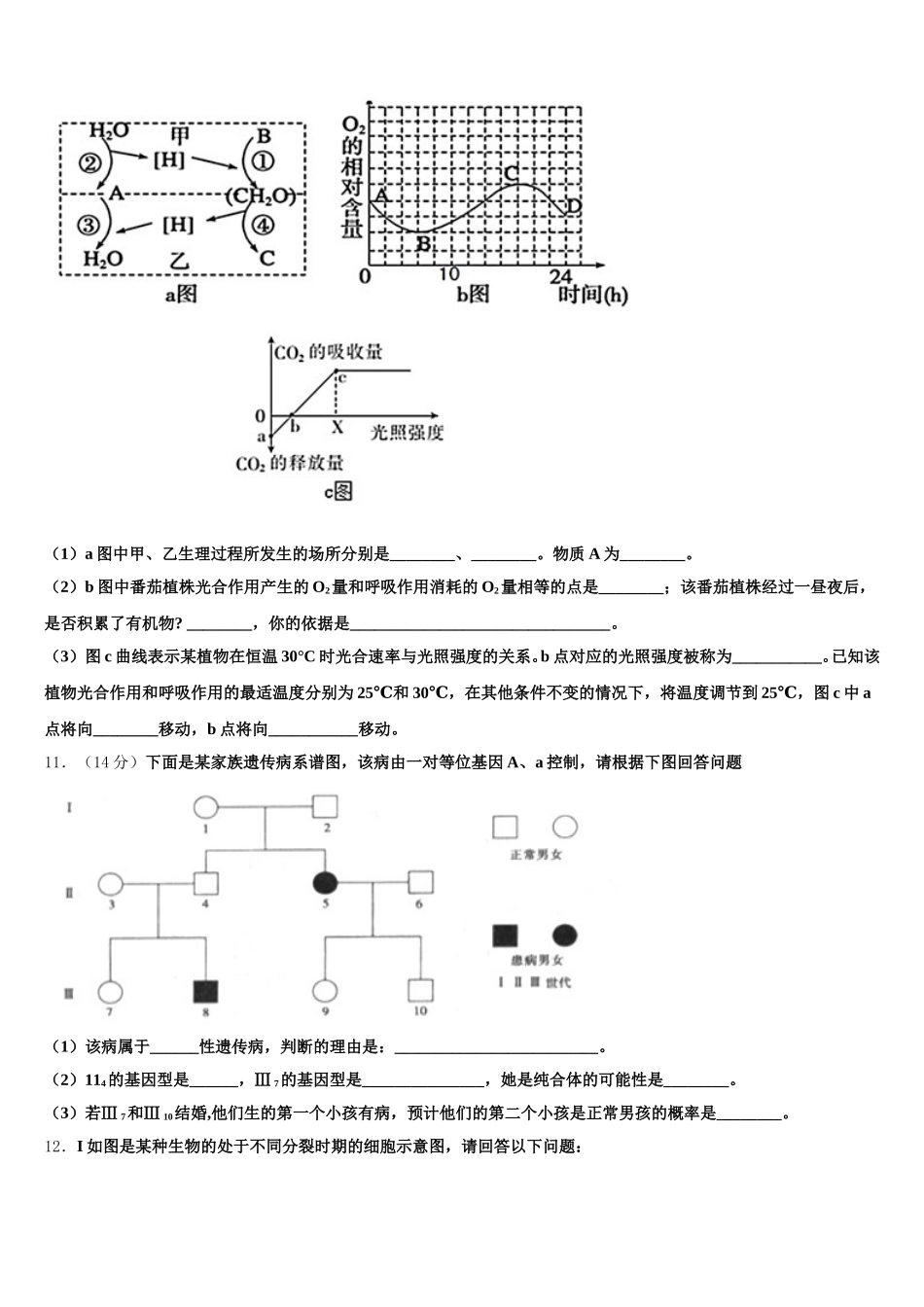 2025年云南省保山市昌宁一中生物高一第二学期期末复习检测模拟试题含解析_第3页