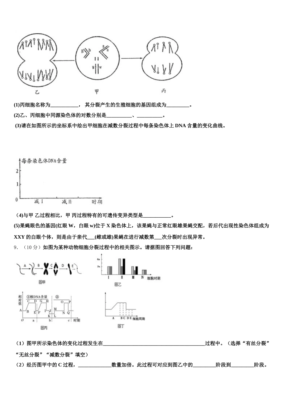 云南省梁河县第一中学2024-2025学年高一下生物期末经典模拟试题含解析_第3页