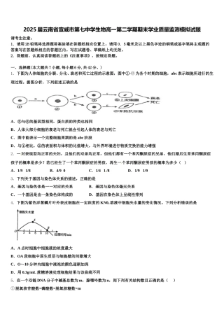 2025届云南省宣威市第七中学生物高一第二学期期末学业质量监测模拟试题含解析