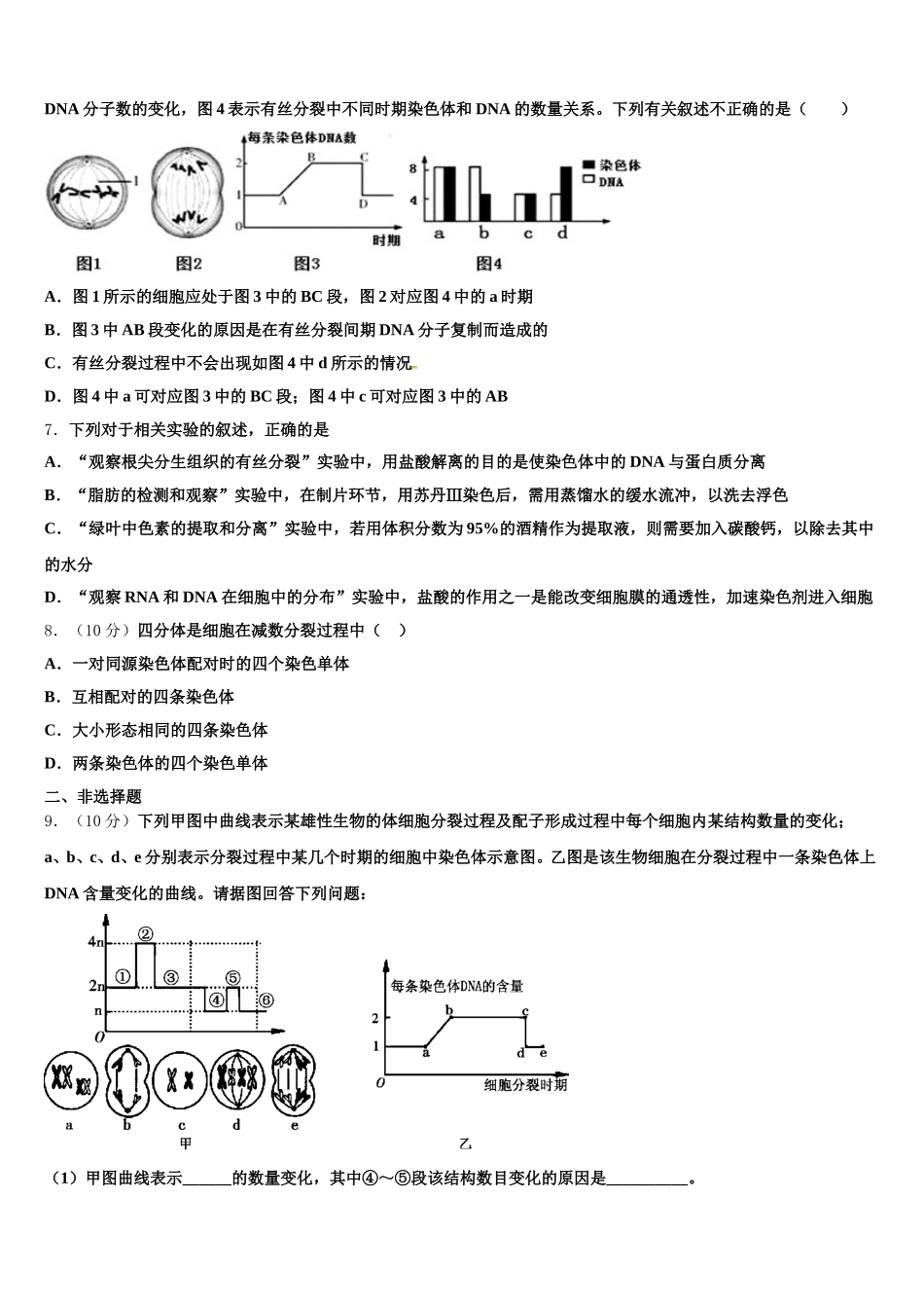 2025年云南省河口县第一中学生物高一下期末学业质量监测试题含解析_第2页
