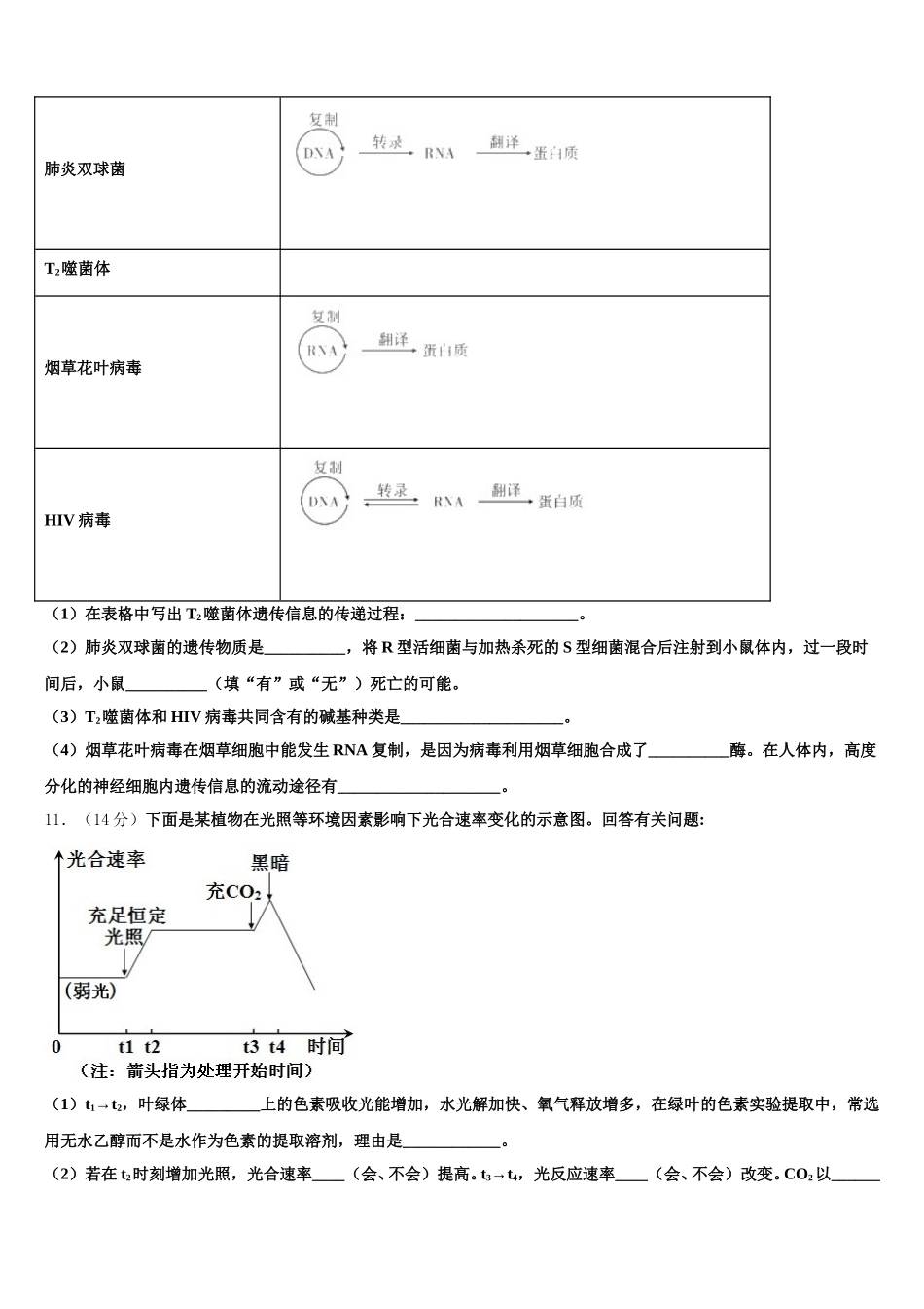 2025年云南省昆明市嵩明一中生物高一下期末学业水平测试模拟试题含解析_第3页
