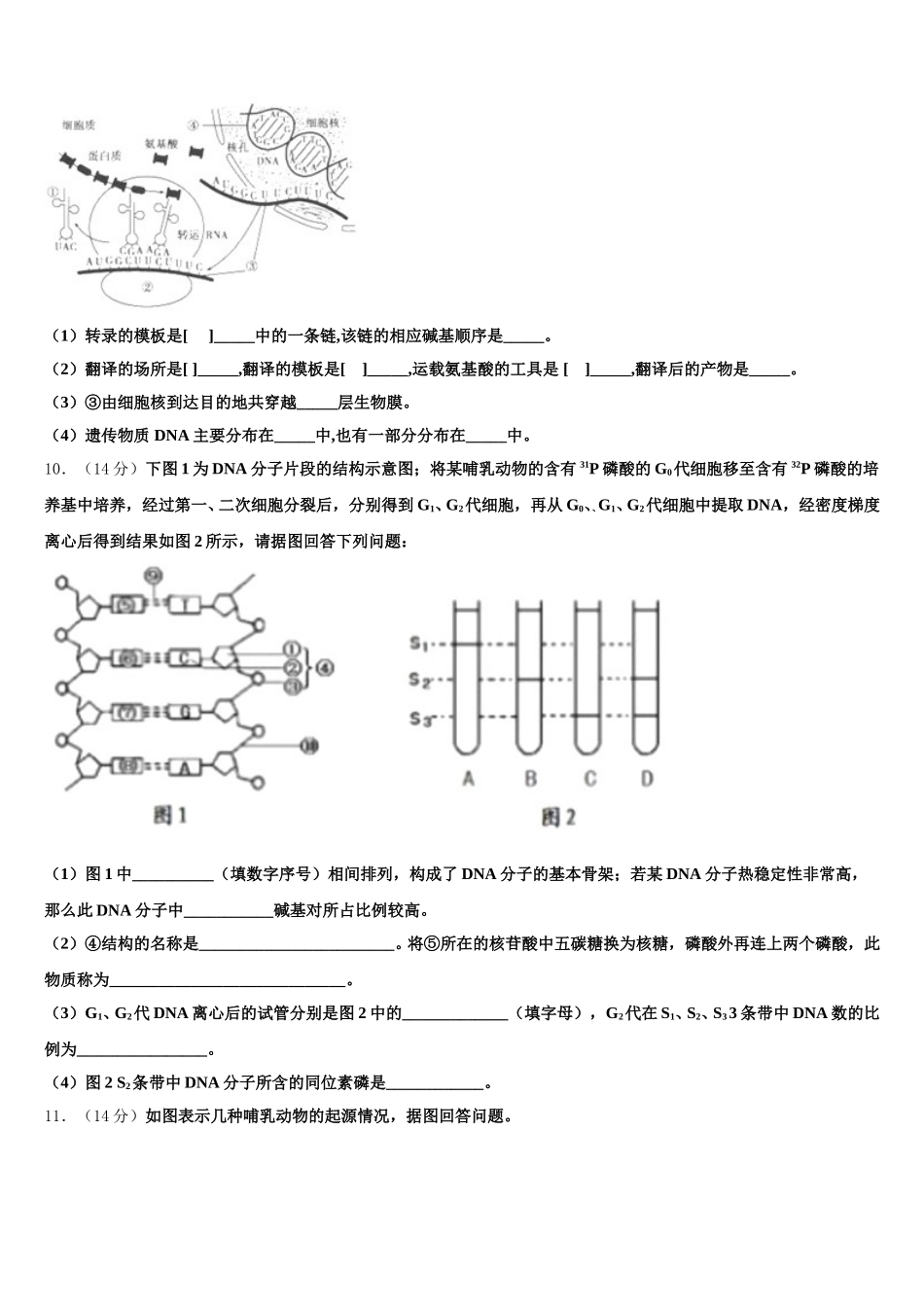 西藏拉萨那曲第二高级中学2025届生物高一下期末考试模拟试题含解析_第3页