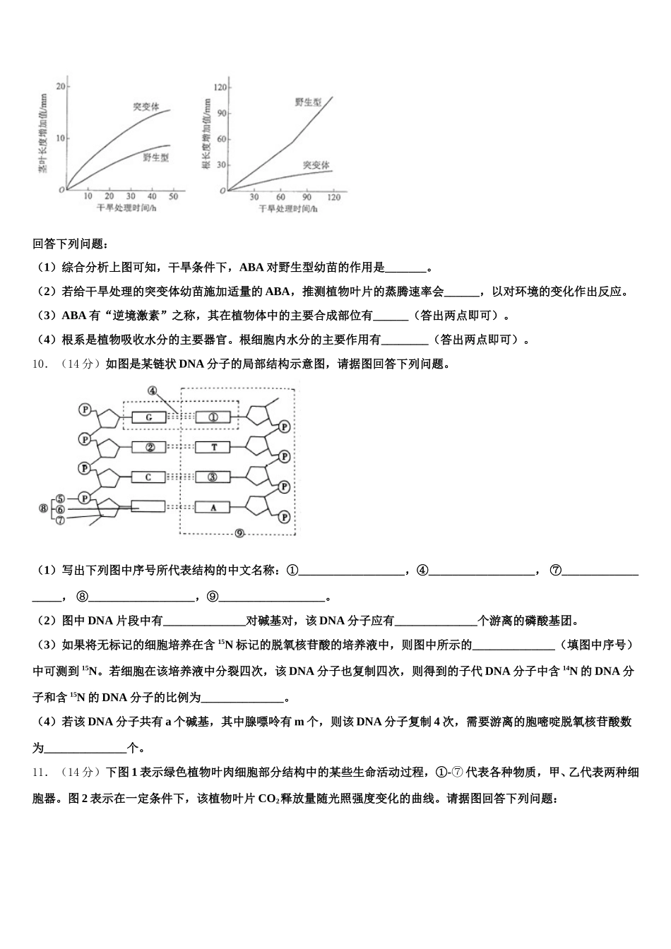 山东省临沂市临沭第一中学2025年生物高一下期末教学质量检测试题含解析_第3页