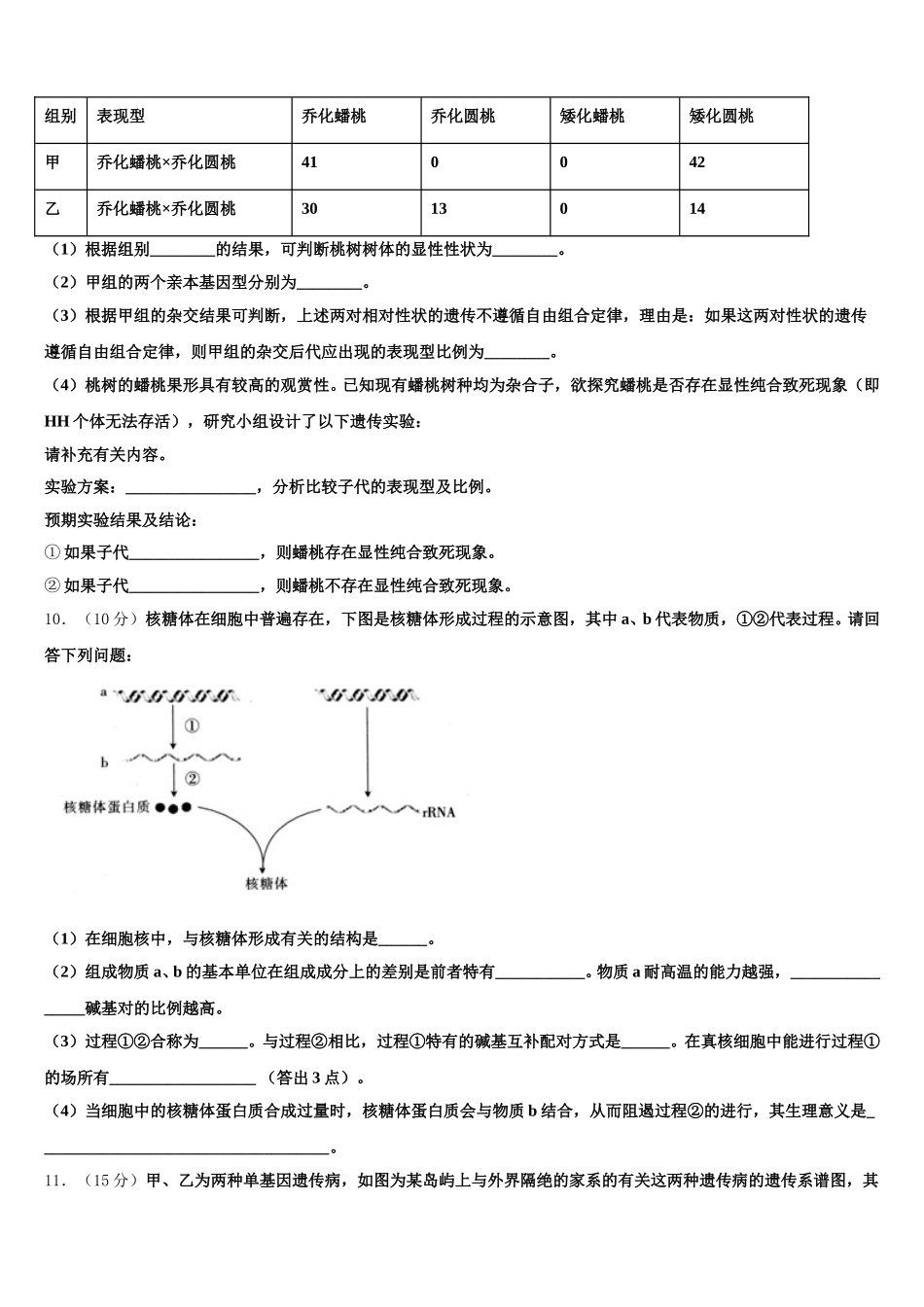 2025年山东省济省实验学校高一下生物期末监测试题含解析_第3页