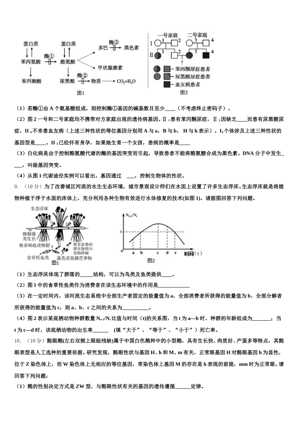 山东省临沂市罗庄区2025年生物高一下期末复习检测试题含解析_第3页