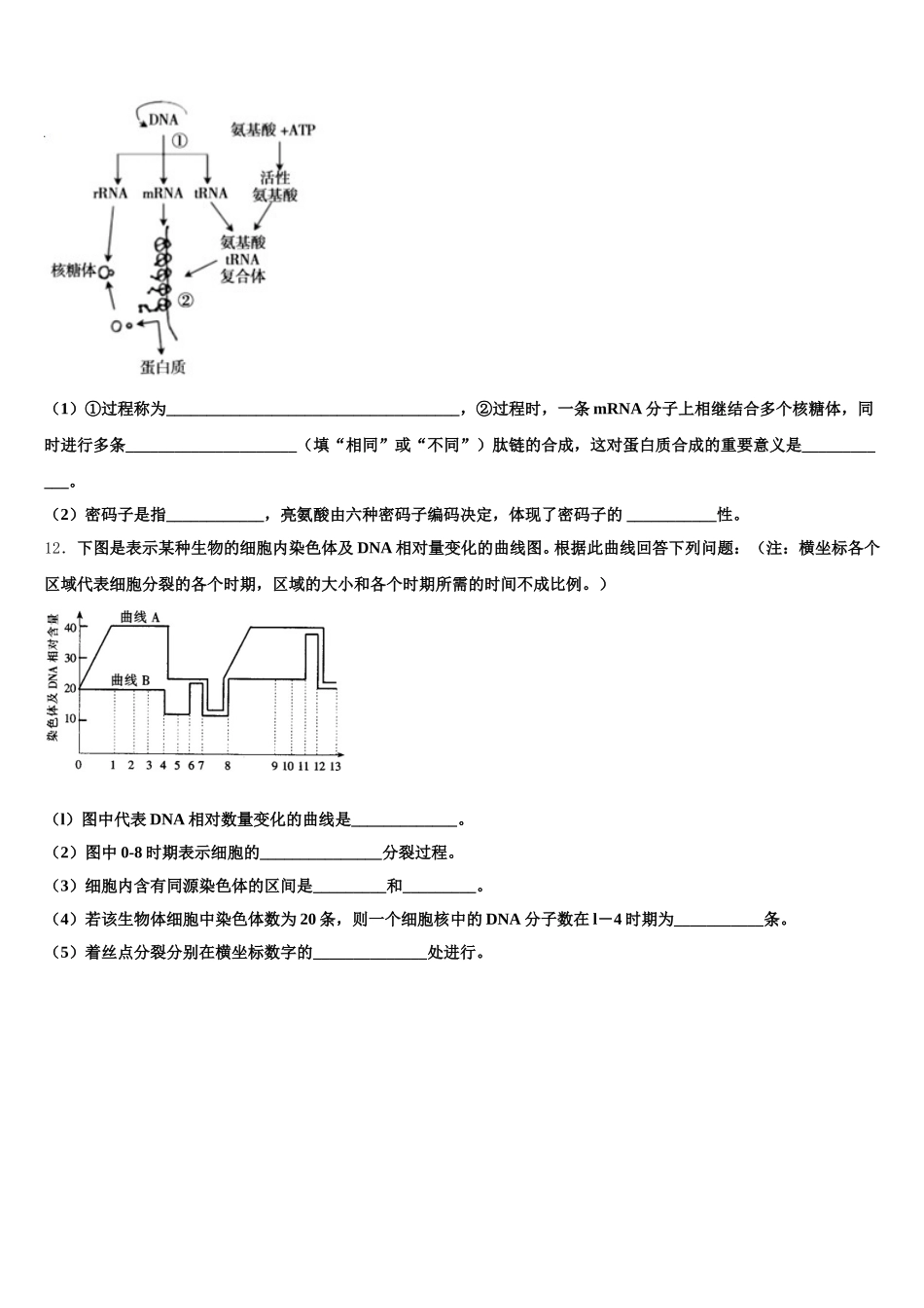 2025年山东省滨州市邹平一中高一生物第二学期期末检测试题含解析_第3页
