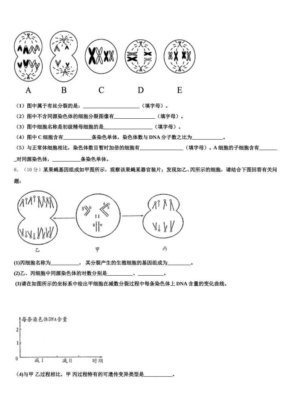 2025届山东省莱山一中生物高一下期末检测试题含解析_第2页