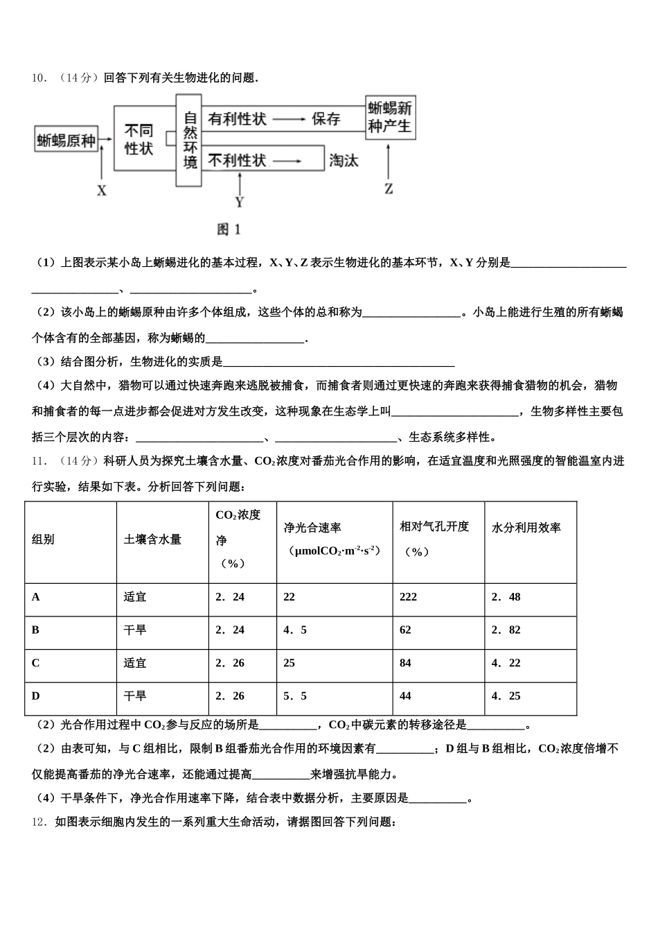 2025届山东省莒南县大店中学生物高一下期末达标检测试题含解析_第3页