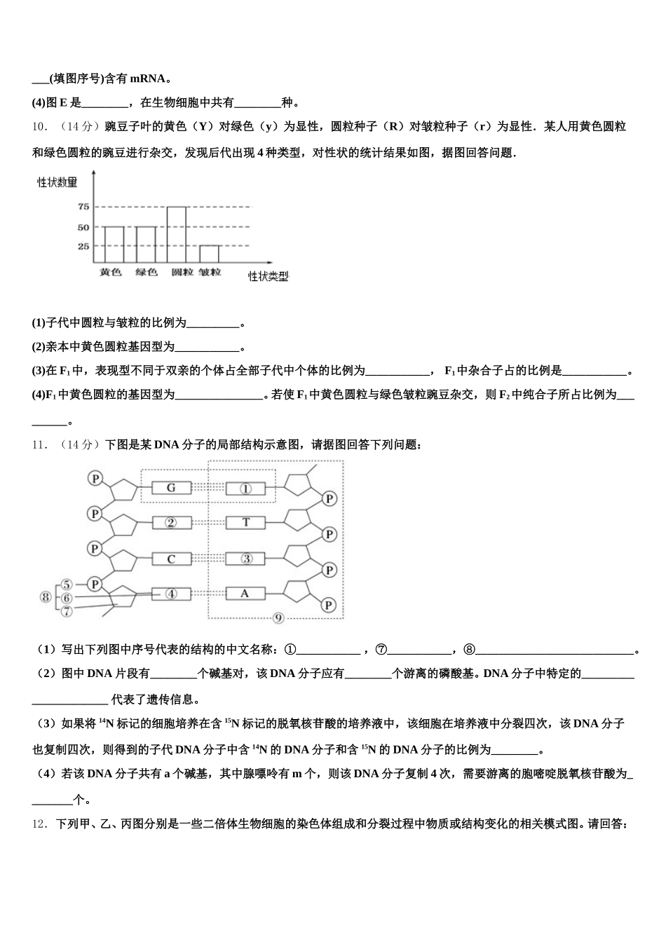 2025年山东省烟台市芝罘区烟台二中高一下生物期末监测试题含解析_第3页