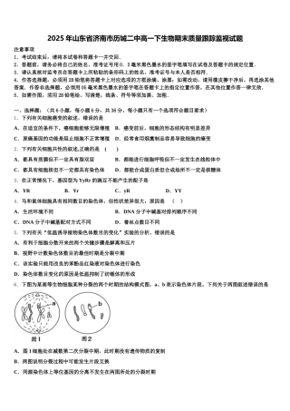 2025年山东省济南市历城二中高一下生物期末质量跟踪监视试题含解析