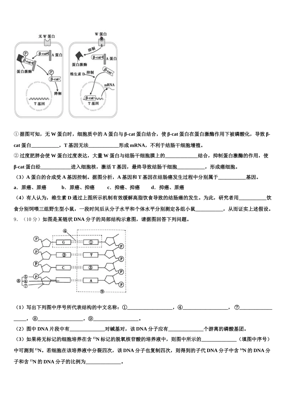 2025年山东省平原县第一中学生物高一第二学期期末达标测试试题含解析_第3页