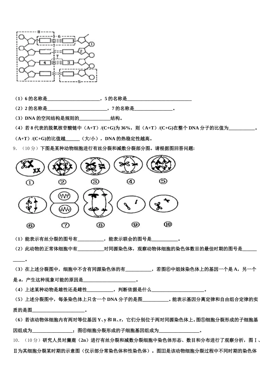 2025年山东省临沂市普通高中高一下生物期末教学质量检测试题含解析_第3页