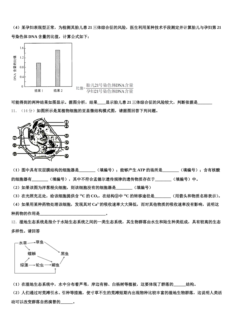 山东省兖州一中2024-2025学年高一下生物期末检测模拟试题含解析_第3页