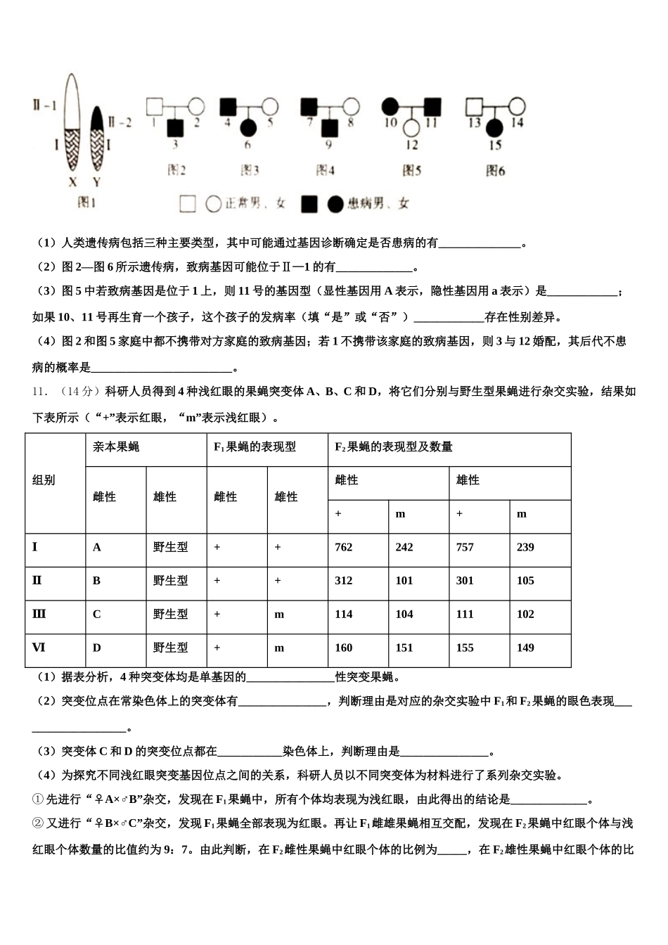 2025届山东省昌乐二中高一生物第二学期期末学业水平测试模拟试题含解析_第3页