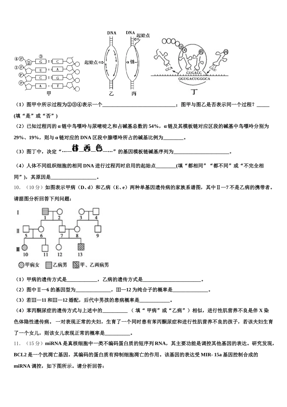 2025届山东省滕州实验中学生物高一下期末调研试题含解析_第3页