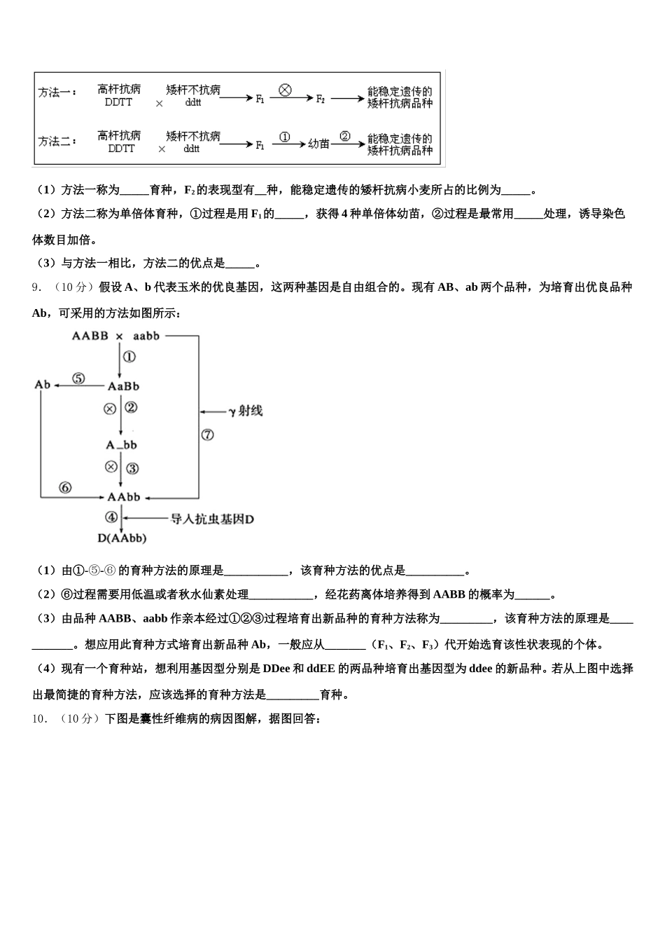 山东省临沂市兰山区临沂一中2025届高一生物第二学期期末学业水平测试模拟试题含解析_第3页