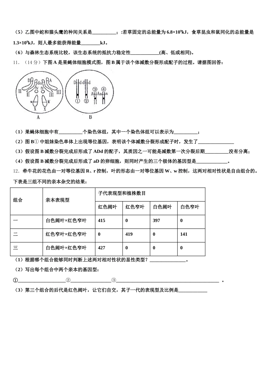 滕州市第一中学2025届高一生物第二学期期末调研试题含解析_第3页