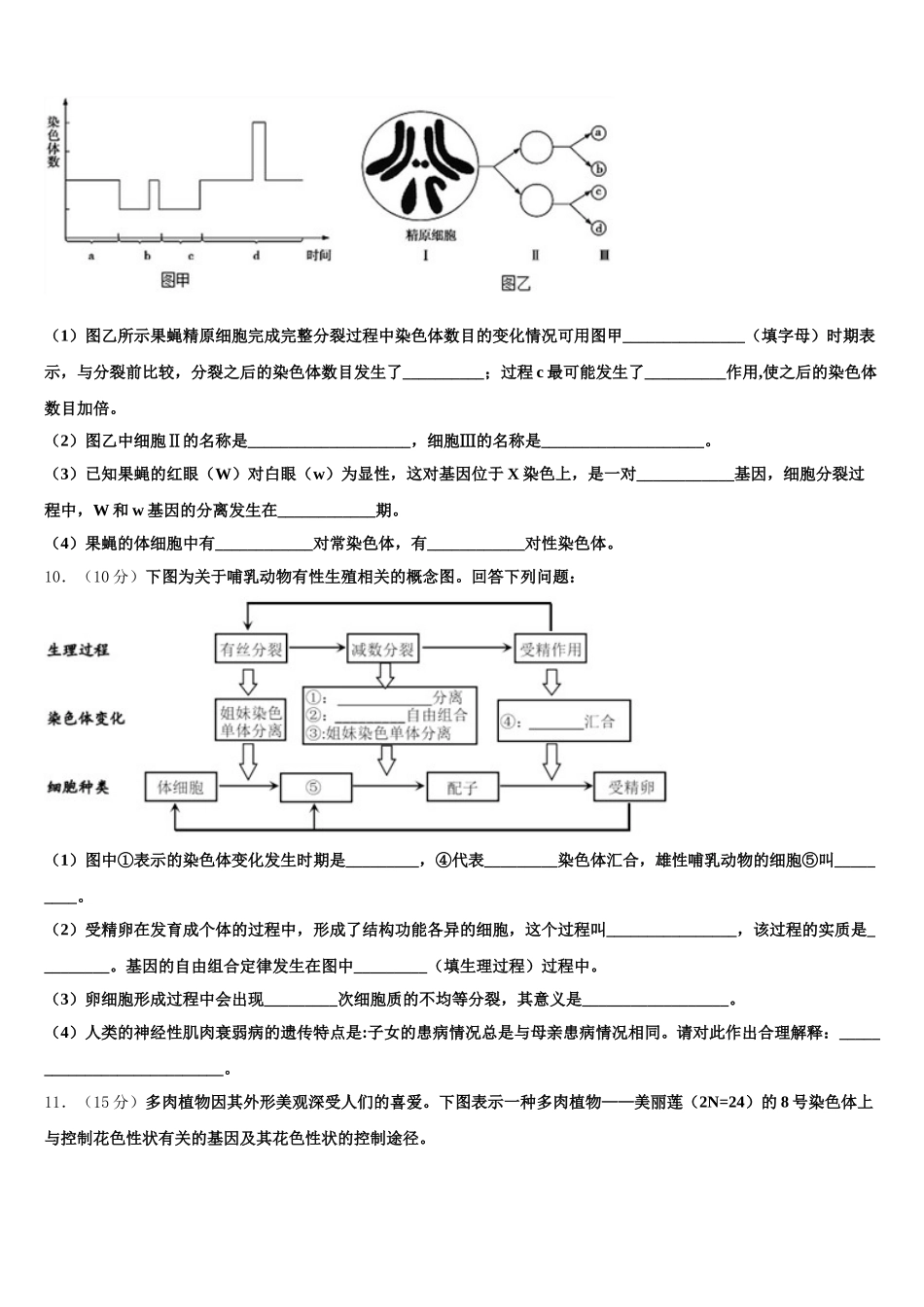 2025年山东省平度市第九中学高一生物第二学期期末联考模拟试题含解析_第3页