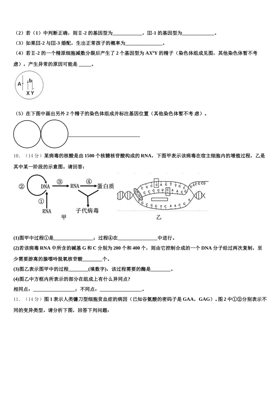 2025年湖南省师范大学附属中学生物高一第二学期期末质量检测模拟试题含解析_第3页