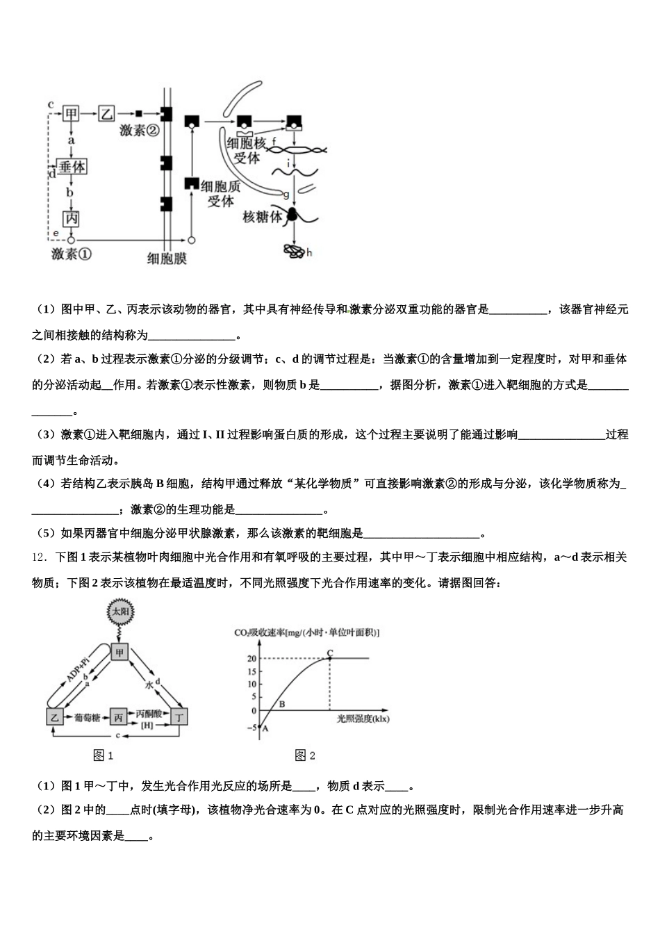 湖南省岳阳市第五中学等2025年生物高一下期末预测试题含解析_第3页