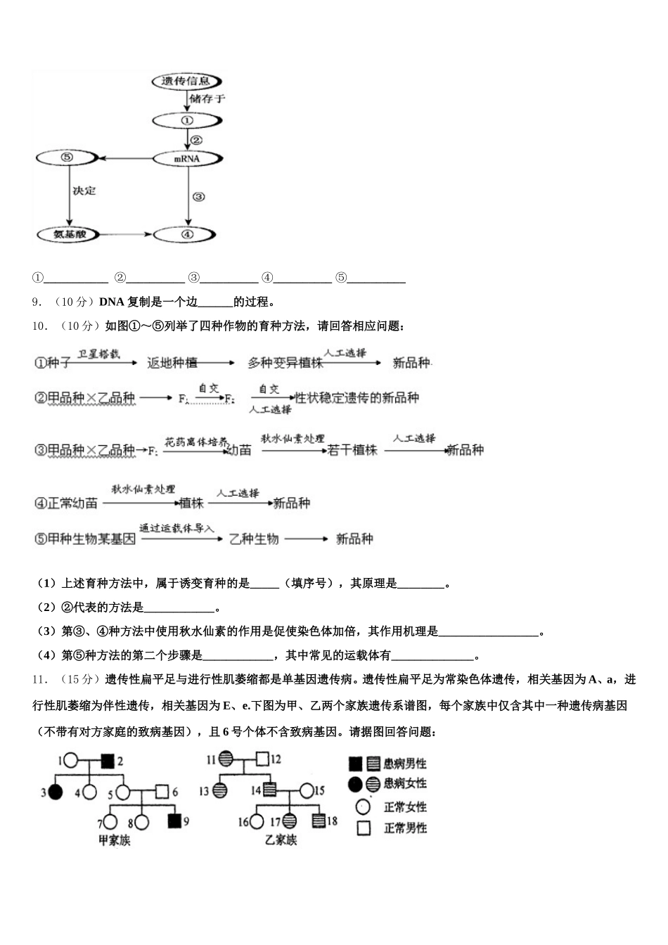 湖南省株洲市攸县第四中学2025届生物高一下期末复习检测模拟试题含解析_第3页