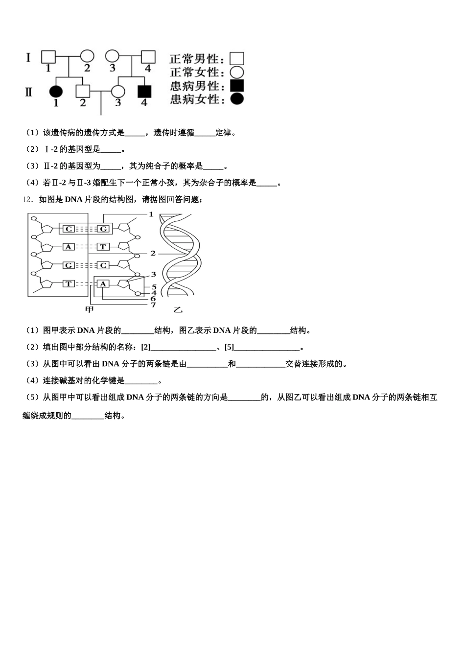 湖南省雅礼洋湖中学2025年高一生物第二学期期末预测试题含解析_第3页