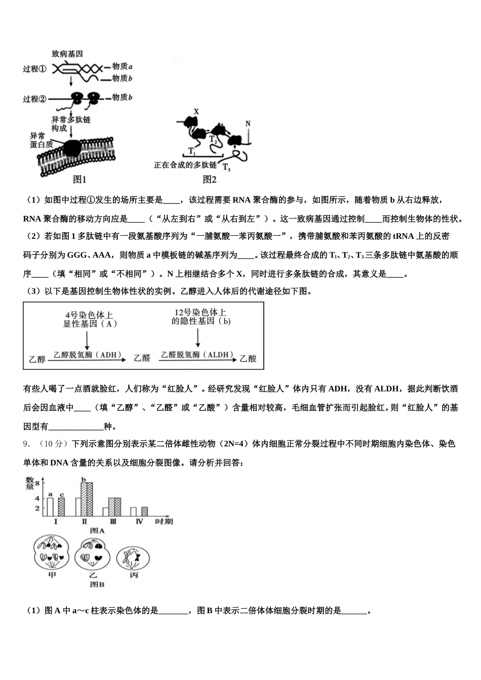湖南省湘西土家族苗族自治州民族教育科学研究院2025届生物高一下期末质量跟踪监视试题含解析_第3页
