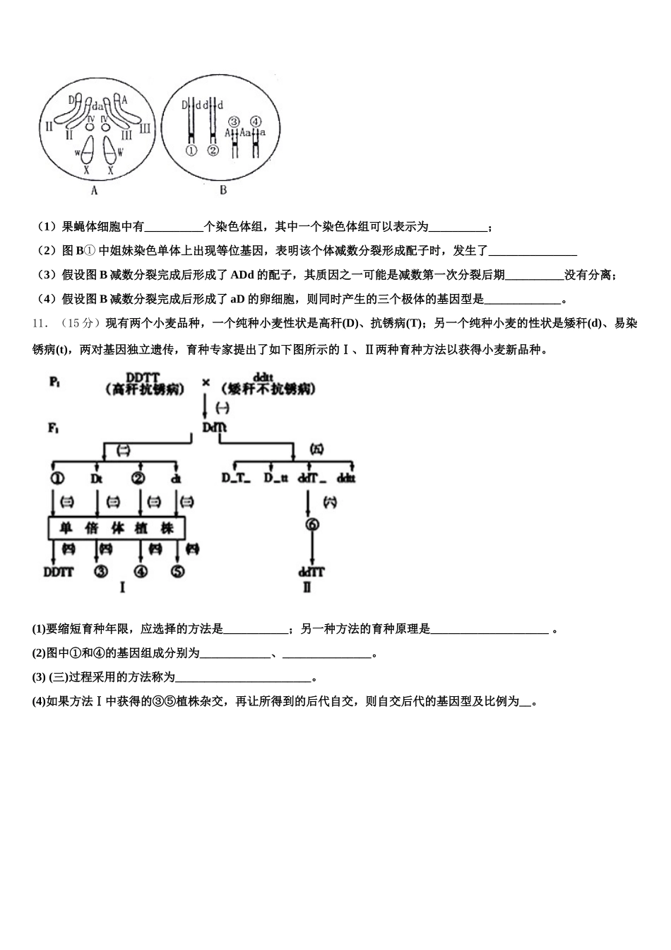 2024-2025学年湖南省长沙麓山国际学校高一生物第二学期期末经典试题含解析_第3页