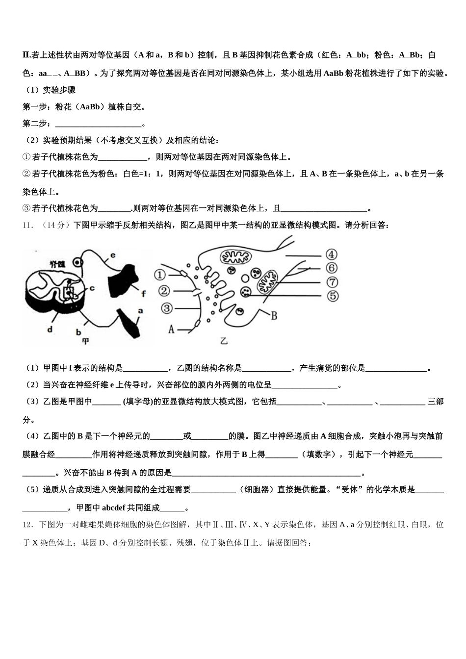 湖南省道县补习学校2025年高一下生物期末考试试题含解析_第3页