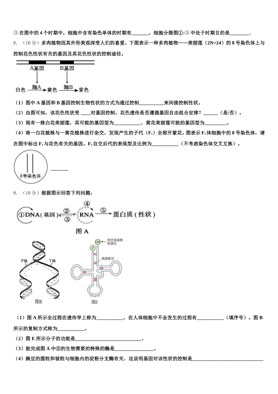 湖南省长沙市雨花区南雅中学2025届高一生物第二学期期末复习检测模拟试题含解析_第3页