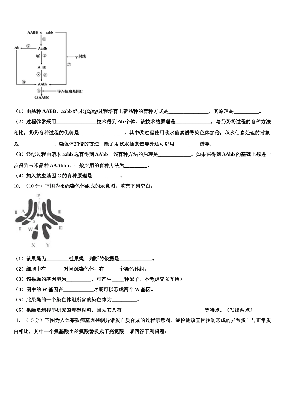 2024-2025学年湖南省邵阳市邵阳县德望中学高一生物第二学期期末学业水平测试试题含解析_第3页