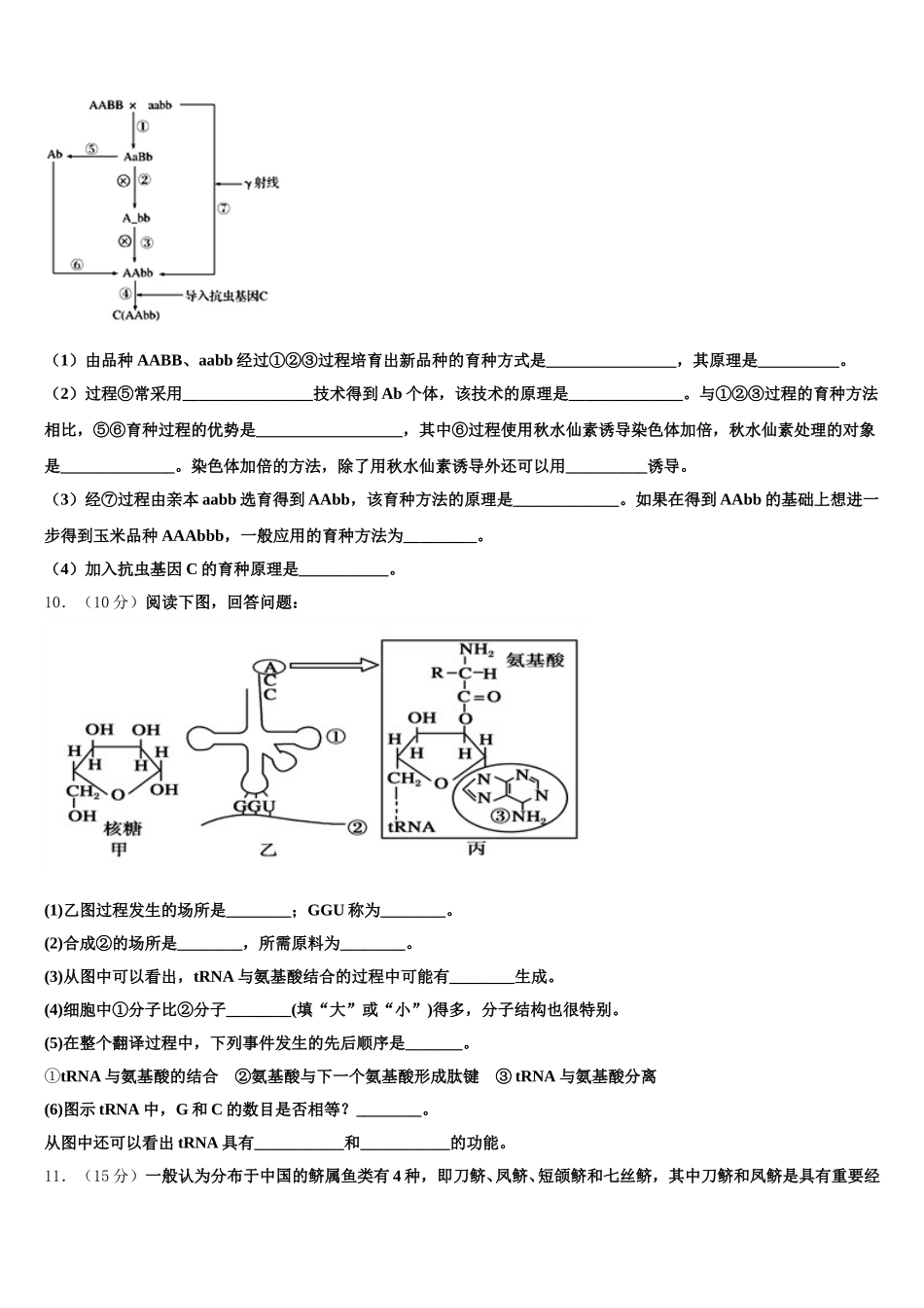 湖南省衡阳市祁东县第二中学2025年高一下生物期末达标测试试题含解析_第3页