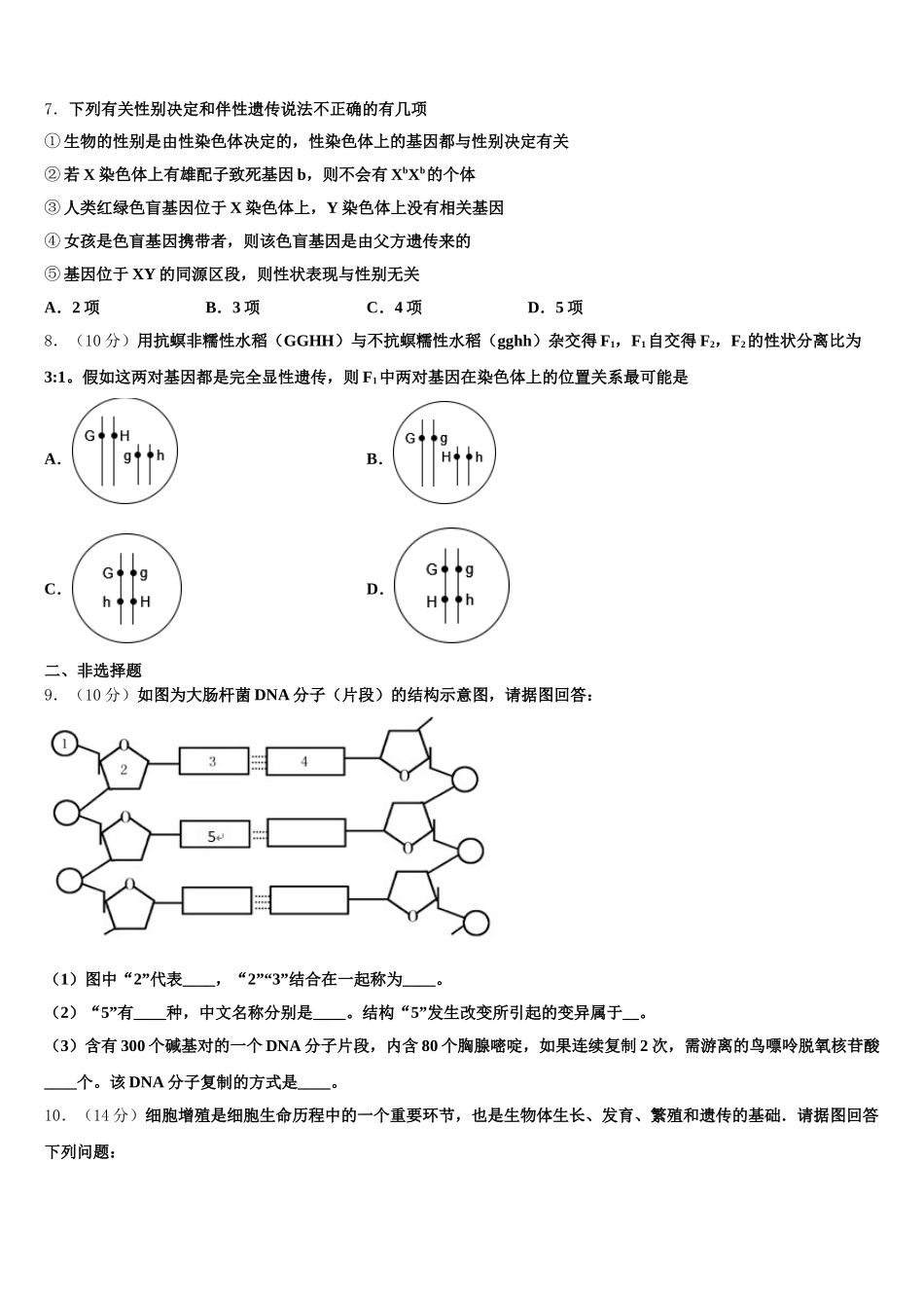 湖南省邵东县第一中学、娄底三中2024-2025学年生物高一下期末经典试题含解析_第2页