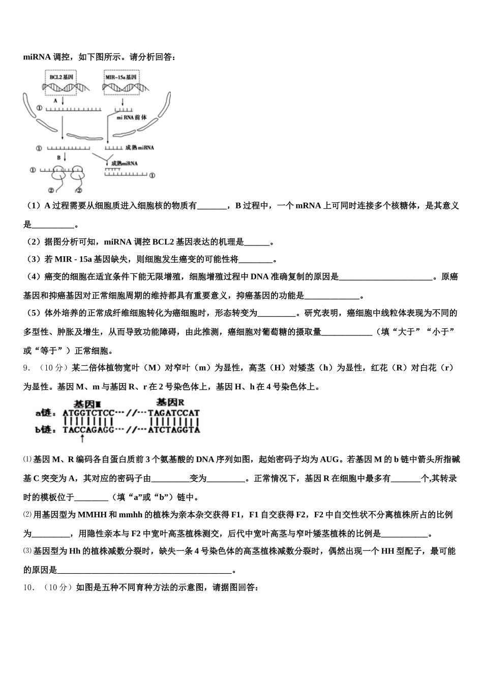 湖南省岳阳市达标名校2025年生物高一下期末学业水平测试试题含解析_第3页