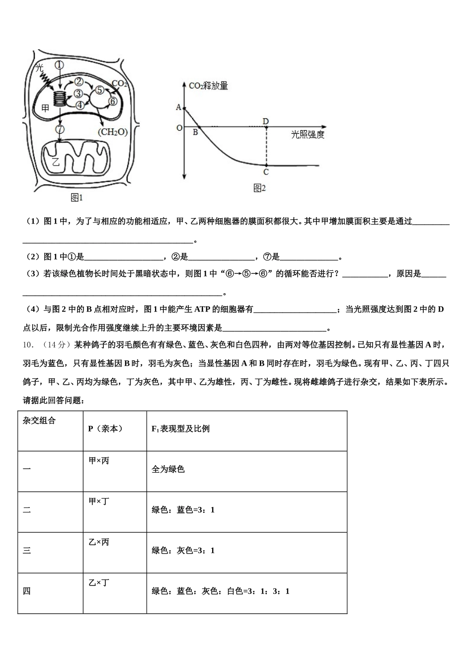 2024-2025学年湖南省长沙市周南梅溪湖中学高一下生物期末检测模拟试题含解析_第3页