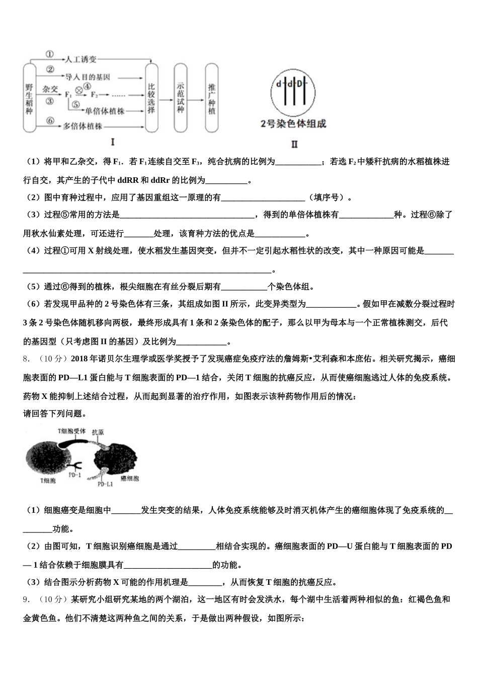 湖南省怀化市中方县第一中学2025年高一下生物期末调研模拟试题含解析_第3页
