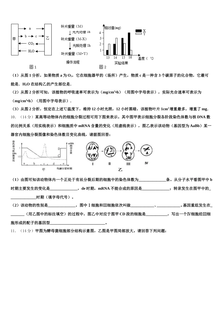 湖南省邵阳县2025届高一下生物期末调研试题含解析_第3页