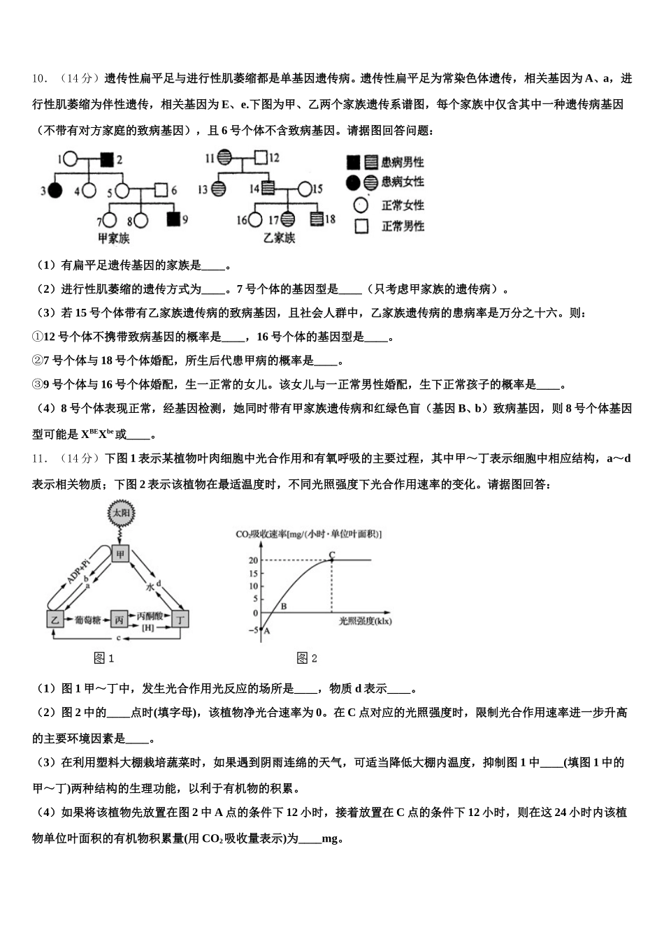 安徽省东至县第三中学三年2025年高一下生物期末经典试题含解析_第3页